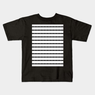 Stripe - White on Black Kids T-Shirt